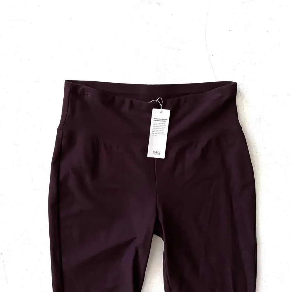 Eileen Fisher Nwt High Waist Washable Stretch Crepe Slim Ankle Pants Casis 3X